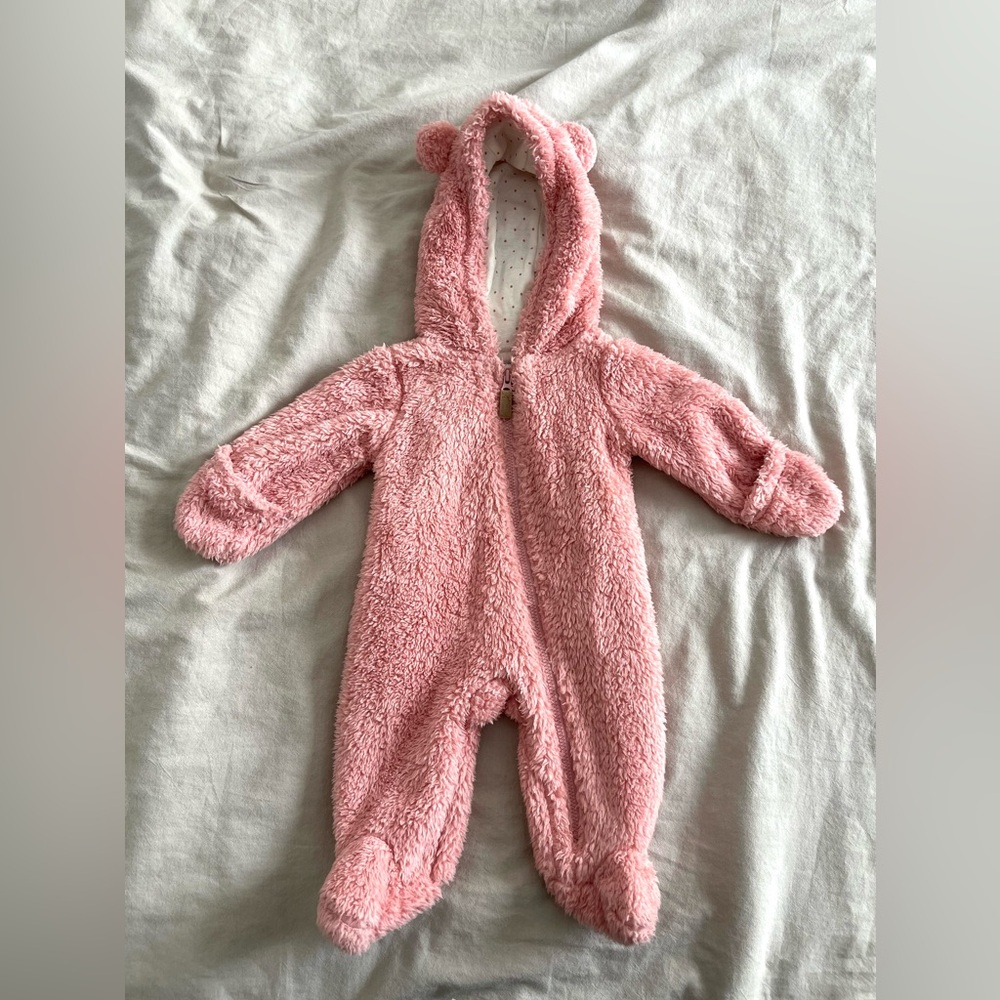 Newborn Baby Jumpsuit Hooded Fleece Rompers Long Sleeve Onesies Outwear Outfits